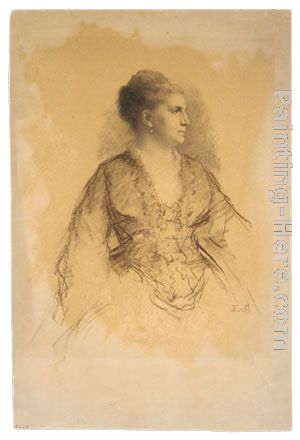 Portrait of a Woman painting - Eastman Johnson Portrait of a Woman art painting